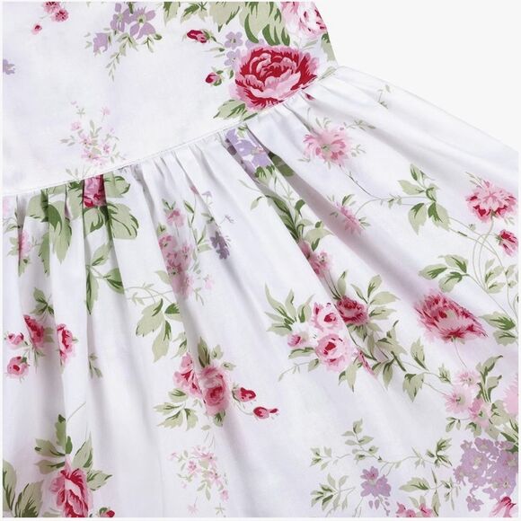 Somlatrecy Girls Floral Party Open Back Lace Up Dress: NWT SZ12(11-12years) Cute - Picture 3 of 10
